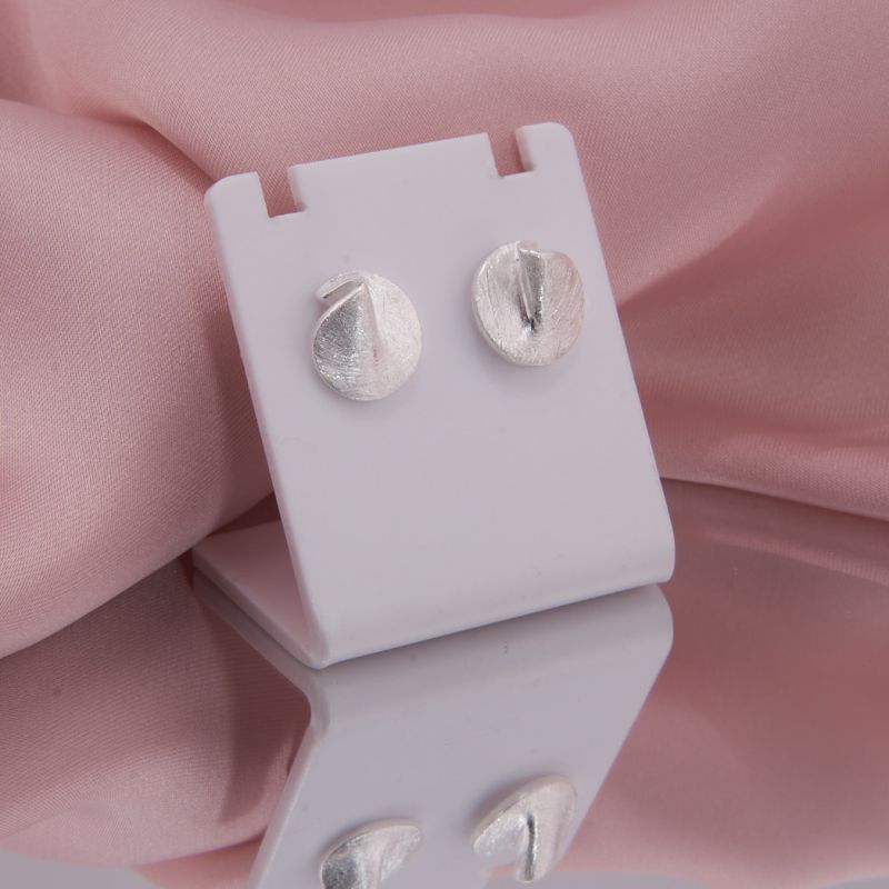 Preview: Ohrstecker rund Silber